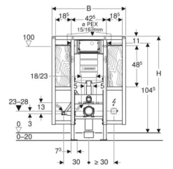 Duofix seinä-wc-elementti