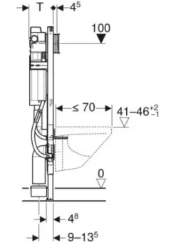 Duofix seinä-wc-elementti