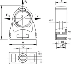 Kaapeliputken pidike