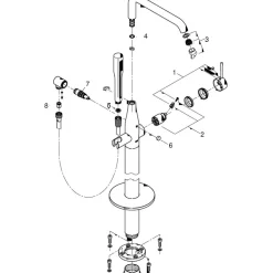 Lattiaan asennettava hana